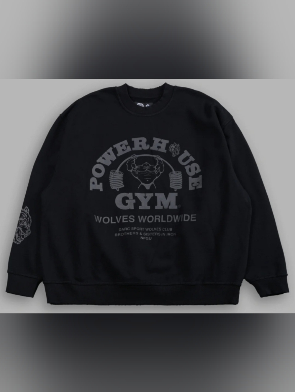 Darc Sport "PowerHouse Of Wolves Destroyed" Oversized London Crewneck
